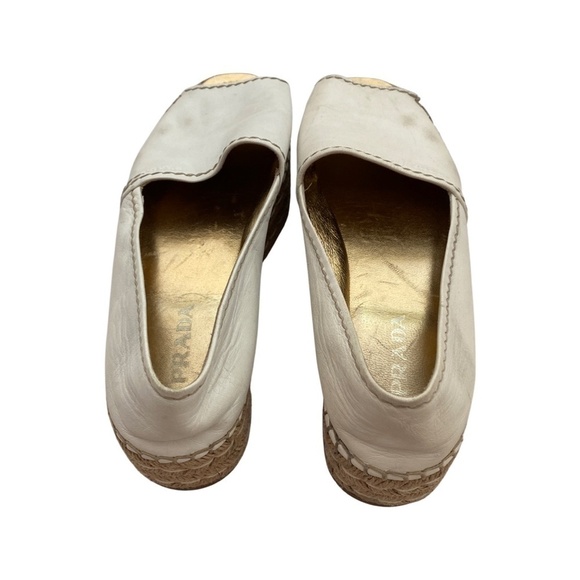 Prada Napa Leather Platform Espadrilles Size 40 US - Picture 3 of 8